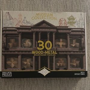 Wood & Metal Brainteaser Puzzles - 30 Piece Set